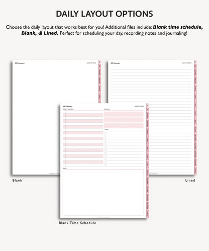 2025 2026 Two Year Daily Planner | Minimal Modern Simple Agenda