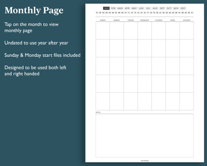 365 Daily and Monthly Digital Journal | for e-ink Devices