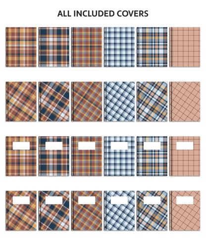 Digital Planner & Notebook Cover | 48 Plaid Covers