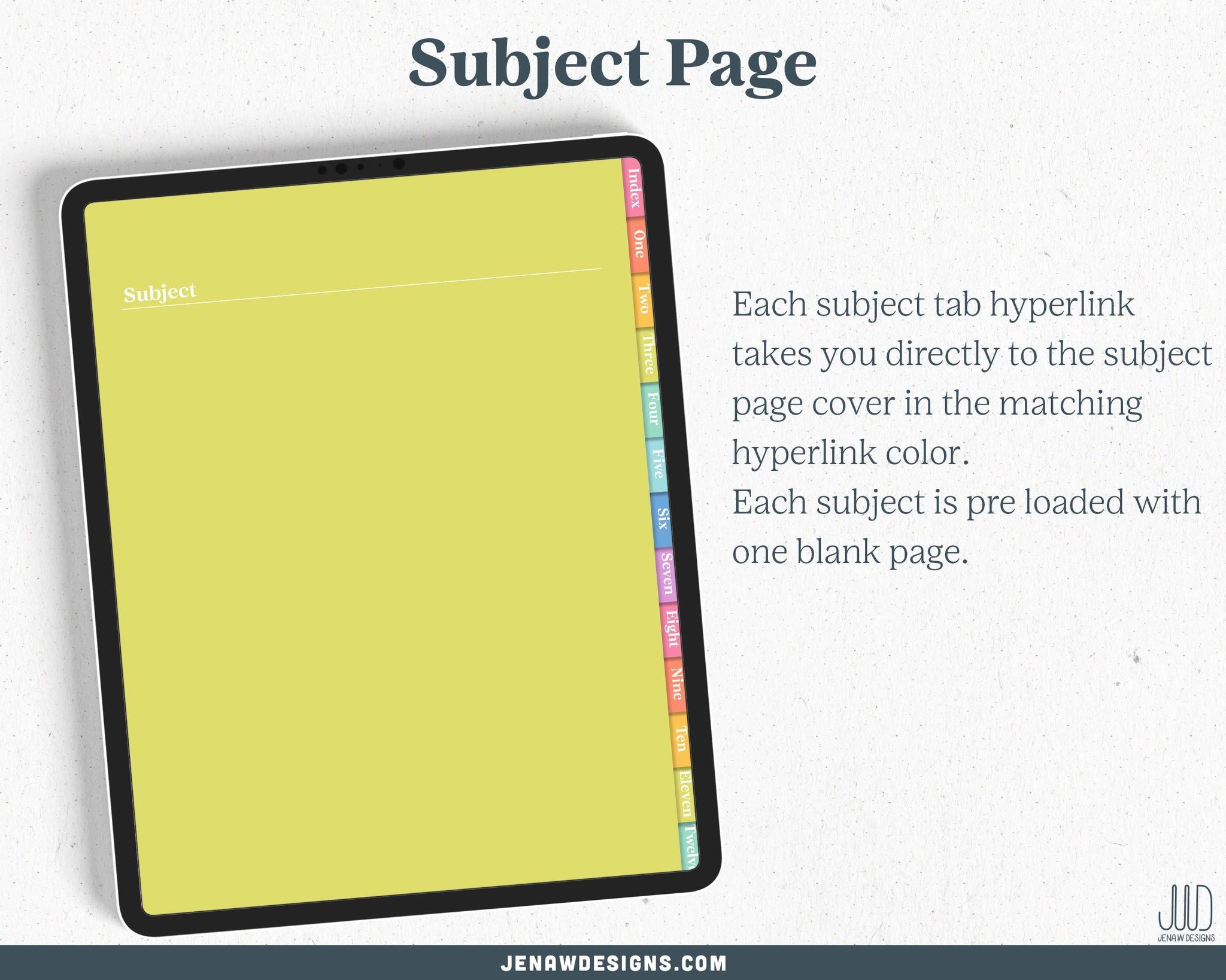 Digital Notebook for iPad and Android Spring Notebook Jena W Designs