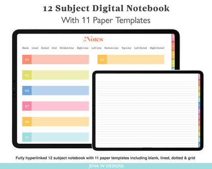 Digital Notebook | Landscape Color Pop - Jena W Designs