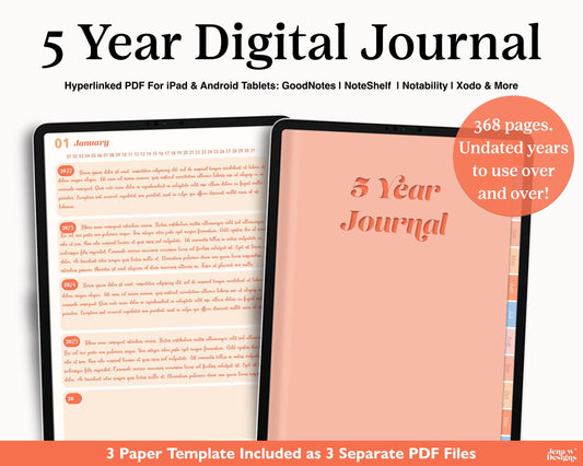 Digital Book Journal  Landscape – Jena W Designs