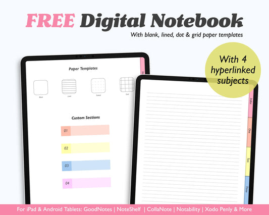 Free Digital Notebook | Device Compatibility Tester - Jena W Designs