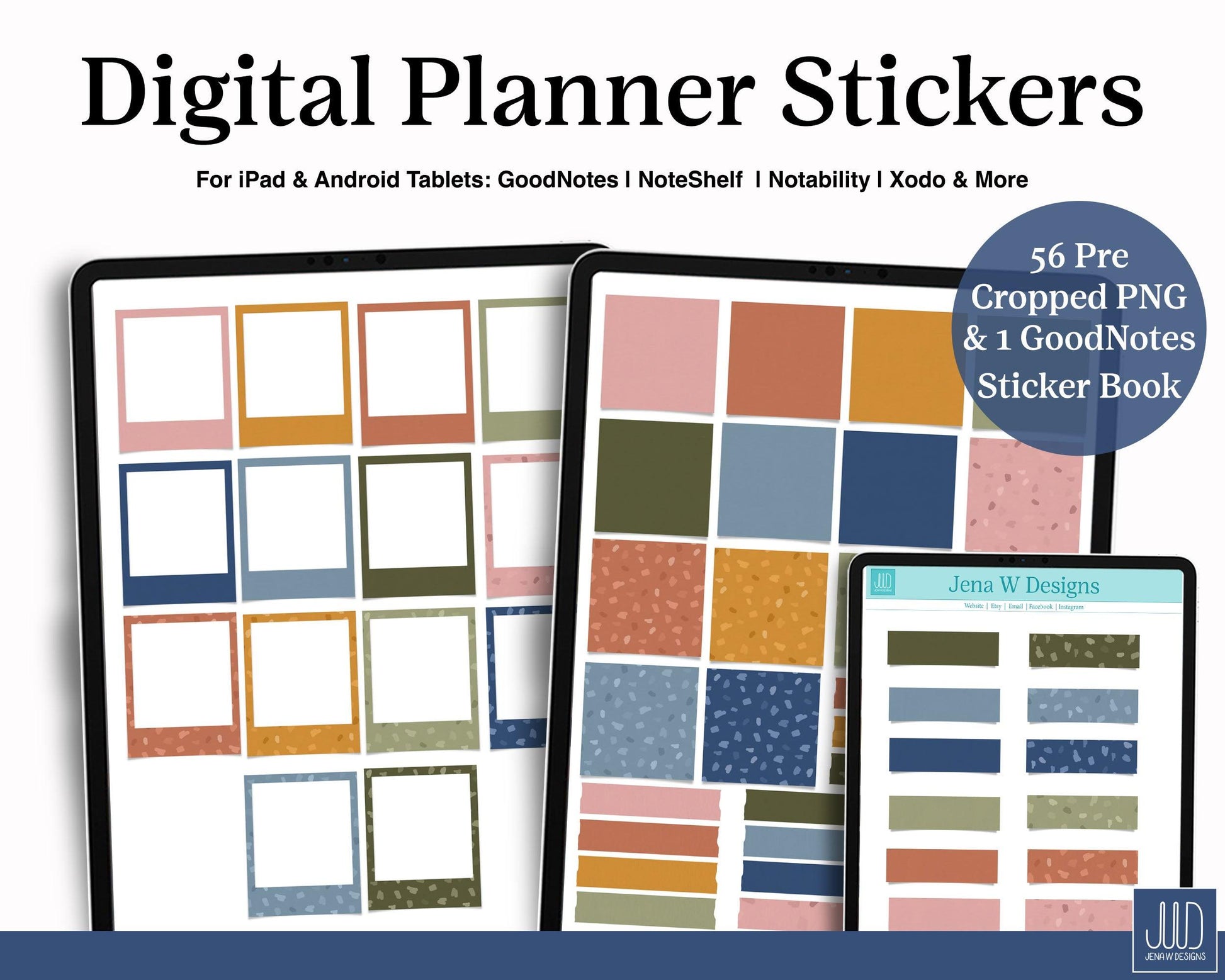Boho Digital Planner Stickers - Jena W Designs