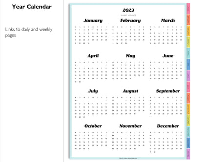 2023 Minimal Modern Daily Planner | Simple Digital Planner | Vertical