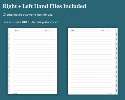 12 Section Notebook | for e-ink Devices