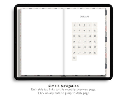 Realistic 5 Year Digital Journal | One Line A Day Journal | Landscape